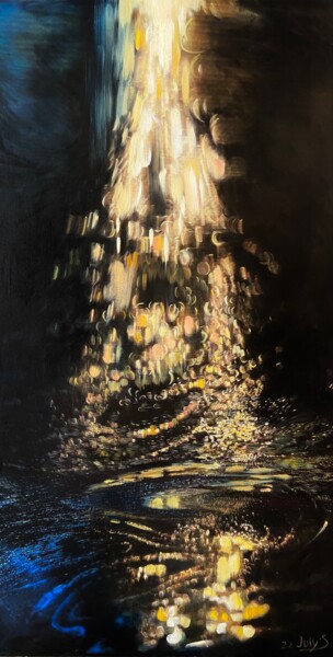 Waterfall of abundance 绘画 标题为“Waterfall of abunda…” 由Gulshat Sobgayda, 原创艺术品, 油