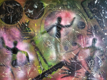 Peinture intitulée "Nous sommes des rés…" par Corinne Hivert (Khorky), Œuvre d'art originale, Acrylique Monté sur Panneau de…