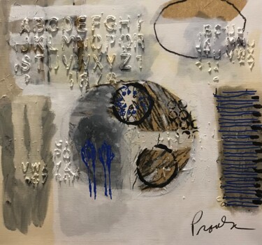 Peinture intitulée ""L'alphabet"" par Johanne Proulx, Œuvre d'art originale, Acrylique Monté sur Châssis en bois