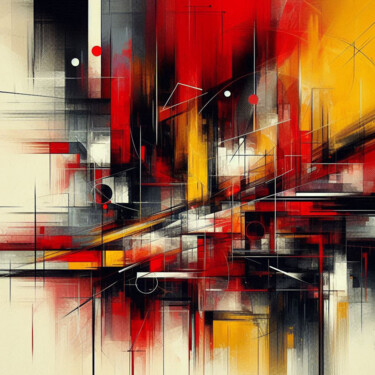 数字艺术 标题为“Geometrische Sympho…” 由Lee Eggstein, 原创艺术品, 丙烯