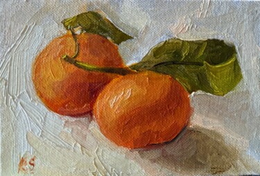 Malerei mit dem Titel "Oranges" von Artkaso, Original-Kunstwerk, Öl