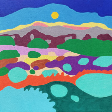 Death Valley Peinture intitulée "Death Valley" par Veronika Demenko, Œuvre d'art originale, Acrylique