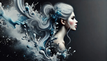 Digital Arts titled "Ethereal Cascade" by Art By Archi, Original Artwork, AI generated image