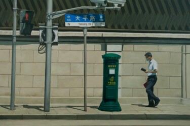 Pittura intitolato "Série : Mois de jui…" da Yu Dan Zhou, Opera d'arte originale, Olio Montato su Telaio per barella in legno