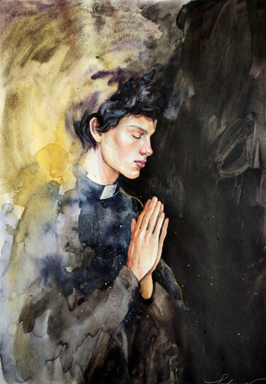 "The Unnamed Within" 绘画 标题为“"The Unnamed Within"” 由Leyla Zhunus, 原创艺术品, 水彩