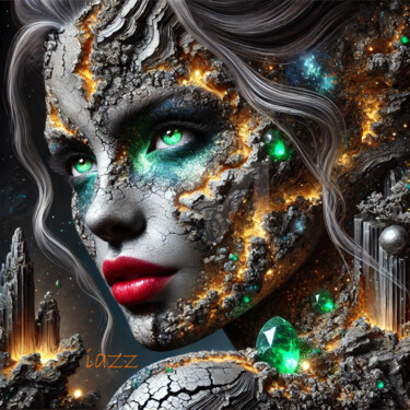 数字艺术 标题为“Fusion Minérale” 由Aziz Messaoudi (iazz), 原创艺术品, AI生成的图像