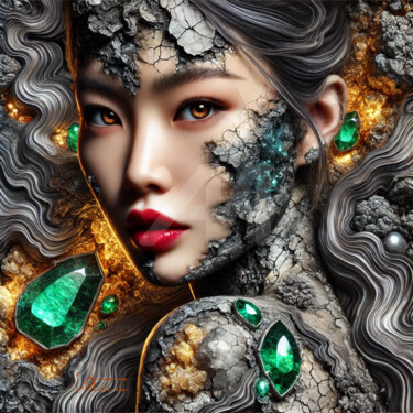 Digital Arts titled "Cristallisation Éth…" by Aziz Messaoudi (iazz), Original Artwork, AI generated image