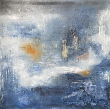 Quand Notre Dame renaît de ses cendres Painting titled "Quand Notre Dame re…" by Christine Barth Mroz, Original Artwork, Acrylic Mounted on Wood Stretcher frame