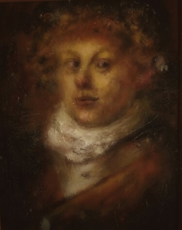 Inspiré de Jan Lievens, Jeune Homme des Campagnes Painting titled "Inspiré de Jan Liev…" by Amazeigh Bouzékri, Original Artwork, Oil