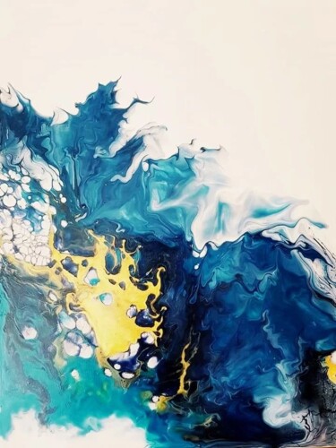 绘画 标题为“Above water” 由Alina Lark, 原创艺术品, 丙烯 安装在其他刚性面板上