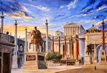 绘画 标题为“Forum Romanum - Ori…” 由Laura Cadei, 原创艺术品, 丙烯