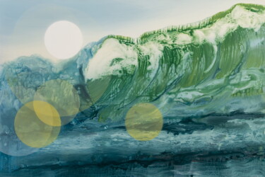 绘画 标题为“Looking for the Sea…” 由Markus Honerla, 原创艺术品, 漆 安装在木质担架架上