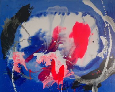 Painting titled "Wild pink" by Eliana Sá, Original Artwork, Acrylic Mounted on Wood Stretcher frame