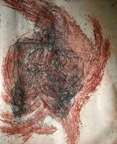 Schilderij getiteld "Work in progress" door Dusica Grujic, Origineel Kunstwerk, Ets