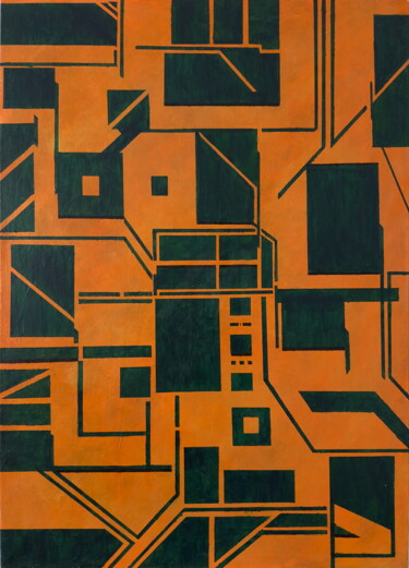 绘画 标题为“Geometry of Silence” 由Oleg Strokatyy, 原创艺术品, 丙烯 安装在木质担架架上