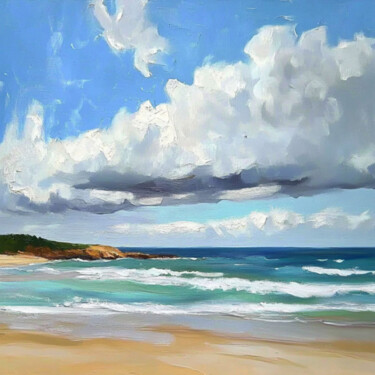 数字艺术 标题为“Cloudy Day At The B…” 由Elena Avanesova, 原创艺术品, 数字油画