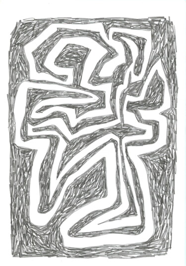 「Dessein 2008-66」というタイトルの描画 Rémy Verneuilによって, オリジナルのアートワーク, 鉛筆