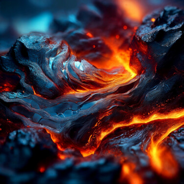 Digital Arts titled "Magma" by Julien Louvier Legrand (Ju), Original Artwork, AI generated image