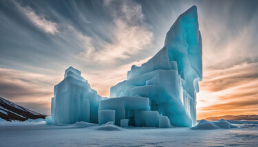 数字艺术 标题为“iceberg resembling…” 由Konstantin Petrov, 原创艺术品, AI生成的图像