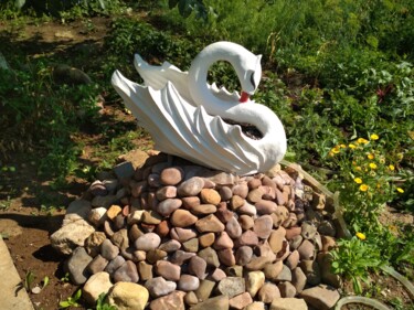 Sculpture titled "Лебедь" by Valeh Ibragimovic Ramazanov, Original Artwork, Cement