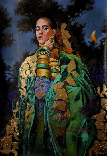 Schilderij getiteld "Хозяйка медной горы" door Semion Ryzhov, Origineel Kunstwerk, Olie