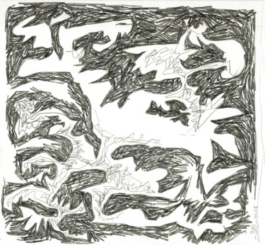 Dessin intitulée "Dessein 2008 69" par Rémy Verneuil, Œuvre d'art originale, Crayon