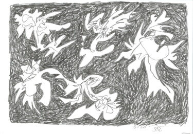 Desenho intitulada "Dessein 2008-74" por Rémy Verneuil, Obras de arte originais, Lápis