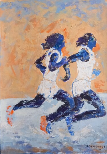 绘画 标题为“MARATON 12 MERIDIEM” 由Francisco Serrano Gutierrez, 原创艺术品, 丙烯