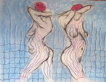 compet Dessin intitulée "compet" par Evelyne Cassan, Œuvre d'art originale, Pastel