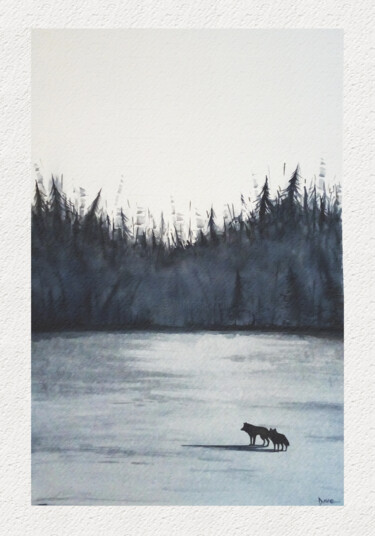 Black Forest Printmaking titled "Black Forest" by Davide Capriata, Original Artwork, Screenprinting