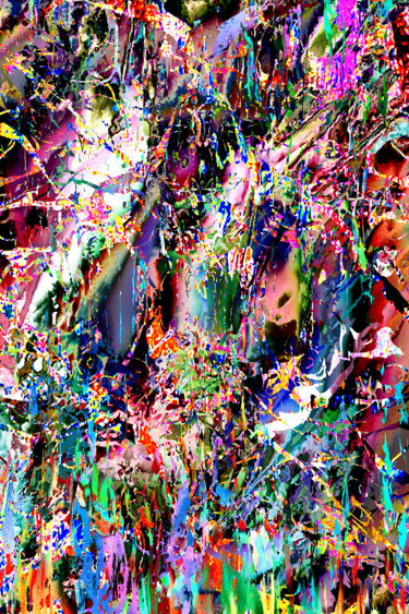 Arte digitale intitolato "La rémission du men…" da Cj Perin, Opera d'arte originale, Pittura digitale