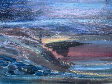 Pittura intitolato "Unfamiliar Landscape" da Val Saponov, Opera d'arte originale, Olio