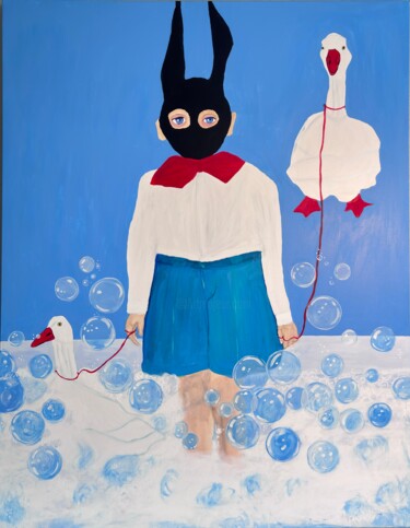 Painting titled "Inside" by Larisa Mardanova (Art108), Original Artwork, Acrylic Mounted on Other rigid panel