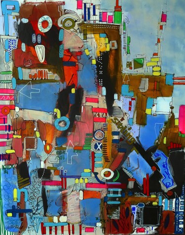 Malerei mit dem Titel "SIBLING LOVE" von Detlev Eilhardt, Original-Kunstwerk, Acryl