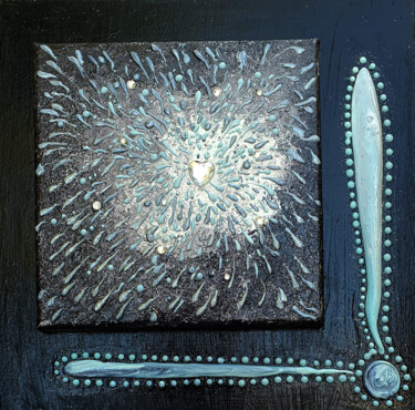 绘画 标题为“CIRE 30x30 - 03” 由Jean-Pierre Beillard, 原创艺术品, 蜡 安装在木板上