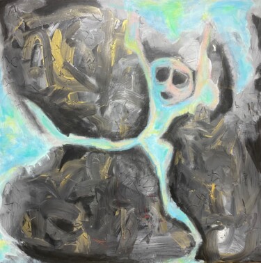 Malerei mit dem Titel "Kick it into the pa…" von Silke Janzen, Original-Kunstwerk, Acryl