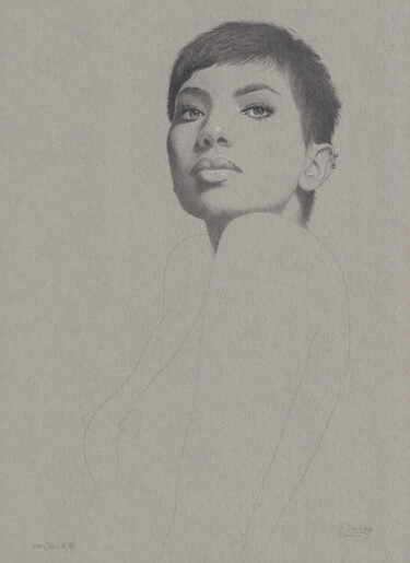 "Black Nr.38 (18:44)" Drawing titled ""Black Nr.38 (18:44…" by Walter Roos, Original Artwork, Pencil