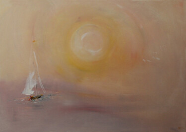 Painting titled "Sunset" by Yulia Liberman, Original Artwork, Oil