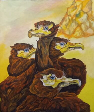 Птичий базар.Бакланы. Schilderij getiteld "Птичий базар.Баклан…" door Tania Timakova, Origineel Kunstwerk, Acryl