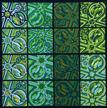 Drawing titled "multi'vert en alexa…" by Vincent Gibert, Original Artwork, Marker