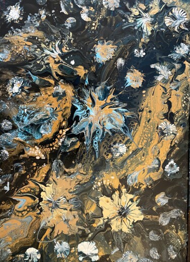 Peinture intitulée "Emportée par le flot" par Ïan Larue, Œuvre d'art originale, Acrylique Monté sur Châssis en bois