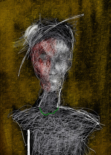 Digital Arts με τίτλο "Distressed lines" από Attila Hangyal, Αυθεντικά έργα τέχνης, Ψηφιακή ζωγραφική