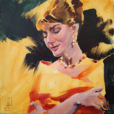 Schilderij getiteld "MARIA" door Fabia Zobel, Origineel Kunstwerk, Acryl Gemonteerd op Frame voor houten brancard