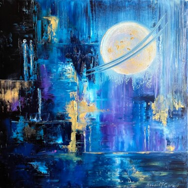 Peinture intitulée "AU PAYS DE L’IMAGIN…" par Magali Cara, Œuvre d'art originale, Huile Monté sur Châssis en bois