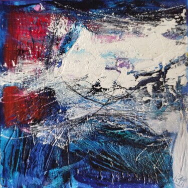 Jardins aquatiques, l'océan 24,tissage sous marin Peinture intitulée "Jardins aquatiques,…" par Élisabeth Augendre Moreau, Œuvre d'art originale, Acrylique Monté sur Châssis…