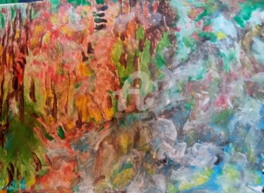 Peinture intitulée "Reflets évanouies" par Norette, Œuvre d'art originale, Acrylique