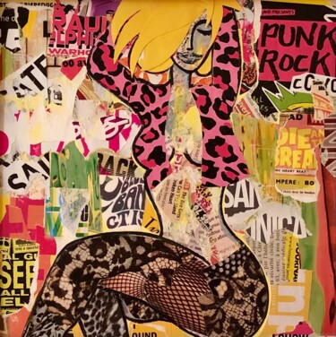 Collages intitulée "« Nancy » punks not…" par Franck Truffaut, Œuvre d'art originale, Collages Monté sur Carton