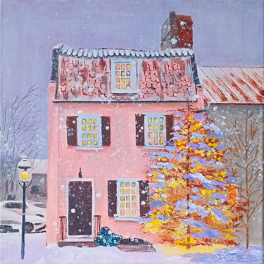 New Year's Eve is coming soon! Painting titled "New Year's Eve is c…" by Liubov Samoilova, Original Artwork, Acrylic Mounted on Wood Stretcher frame