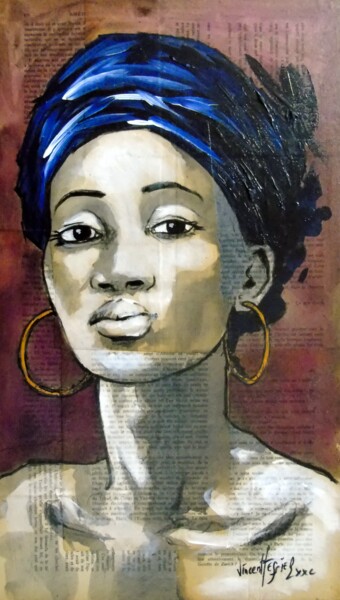 Peinture intitulée "l'afrique 5" par Vincent Tessier Xxc, Œuvre d'art originale, Acrylique