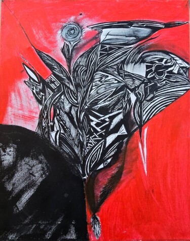 Painting titled "Teargarden" by Konstantina Karagianne, Original Artwork, Acrylic
